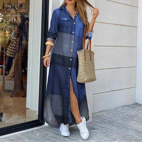 2021zanzea 2021 fashion female longue robe women autumn vintage long sleeves maxi shirt dress casual plaid vestidos plus size 5xl, Black;gray
2021zanzea 2021 fashion female longue robe women autumn vintage long sleeves maxi shirt dress casual plaid vestidos plus size 5xl, Black;gray