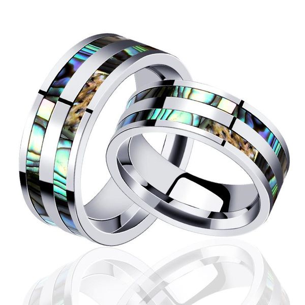 wedding rings 8mm titanium ring band multicolor shell men fashion simple business finger jewelry accessories, Slivery;golden
wedding rings 8mm titanium ring band multicolor shell men fashion simple business finger jewelry accessories, Slivery;golden