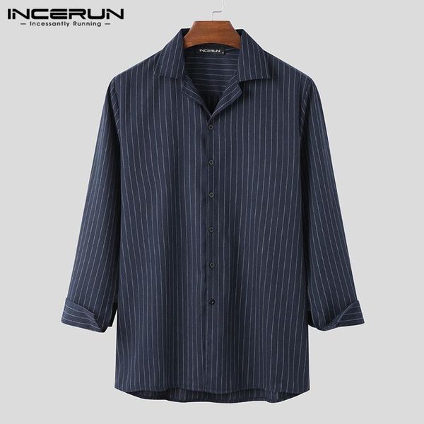 men striped shirt cotton 2021 long sleeve lapel button casual brand shirts streetwear chic fashion camisa masculina incerun men's, White;black
men striped shirt cotton 2021 long sleeve lapel button casual brand shirts streetwear chic fashion camisa masculina incerun men's, White;black
