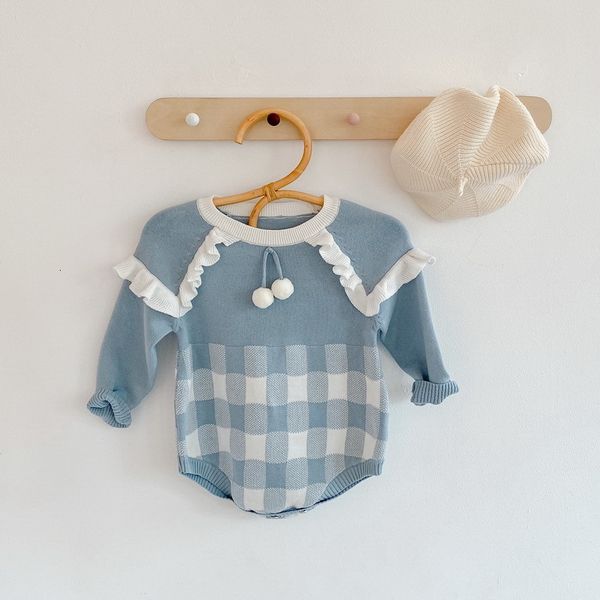 rompers spring girl bodysuit patchwork plaid long sleeves sweater jumpsuit children born cute style clothes e022 p2a1, Blue
rompers spring girl bodysuit patchwork plaid long sleeves sweater jumpsuit children born cute style clothes e022 p2a1, Blue