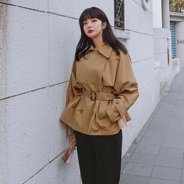 women's trench coats 2021 spring and autumn youth female khaki short coat fashion casual waist double breasted s, Tan;black
women's trench coats 2021 spring and autumn youth female khaki short coat fashion casual waist double breasted s, Tan;black