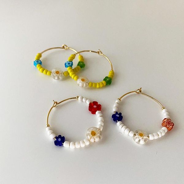 hoop & huggie ghidbk 2021 trend corlorful earrings beaded earring for women girls summer beach flower minimalist, Golden;silver
hoop & huggie ghidbk 2021 trend corlorful earrings beaded earring for women girls summer beach flower minimalist, Golden;silver