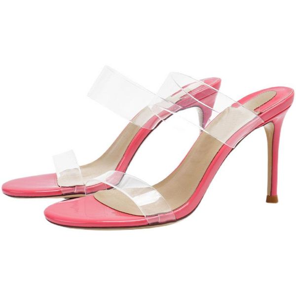 jelly sandals summer women pvc high heeled mules open toe transparent shoes fashion lady party gladiator heels, Black
jelly sandals summer women pvc high heeled mules open toe transparent shoes fashion lady party gladiator heels, Black