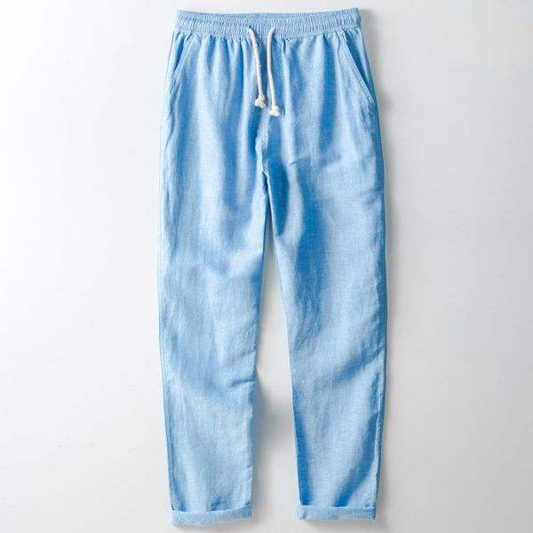 men's pants spring autumn linen trousers solid color straight drawstring elastic mid-waist casual loose male lagre size, Black
men's pants spring autumn linen trousers solid color straight drawstring elastic mid-waist casual loose male lagre size, Black