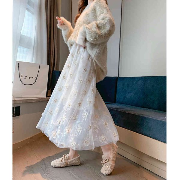 skirts fdfklak spring autumn clothing pleated skirts female hollow embroidery beaded skirt mesh stitching lace fairy skirt women wsk9, Black
skirts fdfklak spring autumn clothing pleated skirts female hollow embroidery beaded skirt mesh stitching lace fairy skirt women wsk9, Black