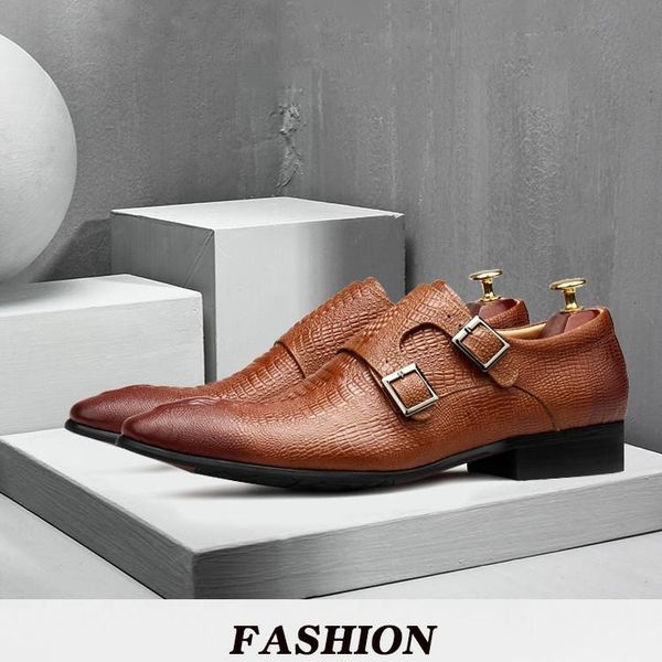 dress shoes large size eur45 double buckle crocodile grain black / brown wine red mens business genuine leather wedding
dress shoes large size eur45 double buckle crocodile grain black / brown wine red mens business genuine leather wedding
