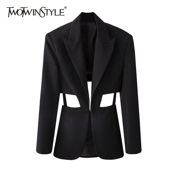 hollow out black blazer for women notched long sleeve casual high street blazers female fashion spring 210423, White;black
hollow out black blazer for women notched long sleeve casual high street blazers female fashion spring 210423, White;black