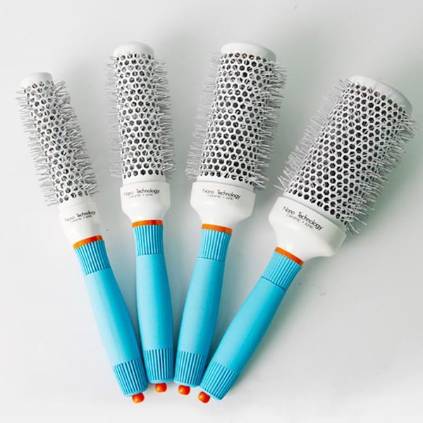 hair brushes 2021 professional round blue brush ceramic ion hairbrush comb fashion salon styling tools, Silver
hair brushes 2021 professional round blue brush ceramic ion hairbrush comb fashion salon styling tools, Silver