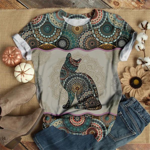 women's t-shirt women harajuku retro animal cat printed plus size summer short sleeve o-neck tee blusas mujer, White
women's t-shirt women harajuku retro animal cat printed plus size summer short sleeve o-neck tee blusas mujer, White