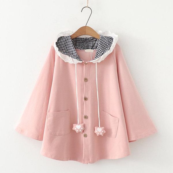 women's hoodies & sweatshirts cute cat loose cape coat batwing sleeve japanese mori girl fall autumn hooded sweatshirt cloak, Black
women's hoodies & sweatshirts cute cat loose cape coat batwing sleeve japanese mori girl fall autumn hooded sweatshirt cloak, Black