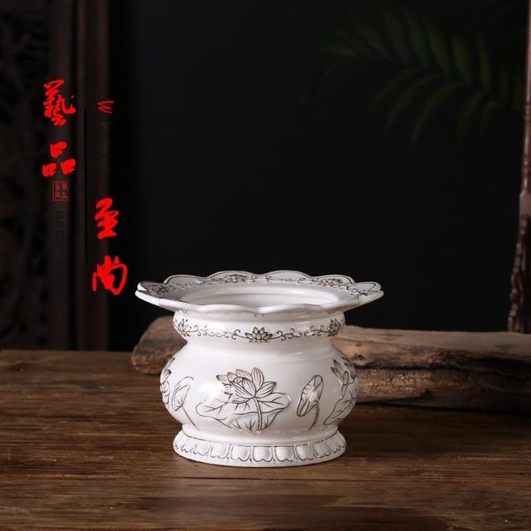fragrance lamps incense burner classical buddhist articles white porcelain relief inserted censer gold lotus round mouth buddha
fragrance lamps incense burner classical buddhist articles white porcelain relief inserted censer gold lotus round mouth buddha
