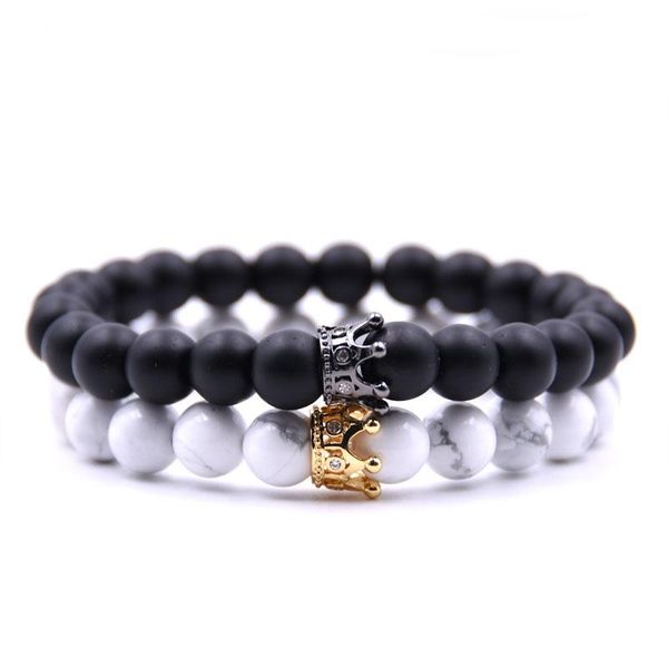 kang hua 2pcs/set 2021 fashion 4 styles 8mm stone couple bracelet pave cz crown bracelets for men&women classic trend jewelry beaded, strand, Black
kang hua 2pcs/set 2021 fashion 4 styles 8mm stone couple bracelet pave cz crown bracelets for men&women classic trend jewelry beaded, strand, Black