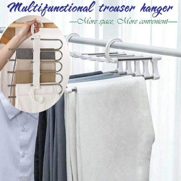 hangers & racks multi-function pants hanger 5 tier portable stainless steel trousers clothing storage organization
hangers & racks multi-function pants hanger 5 tier portable stainless steel trousers clothing storage organization