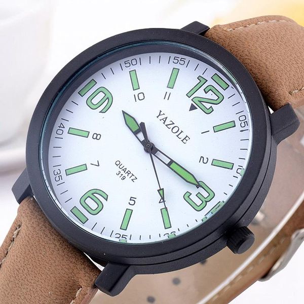 wristwatches yazole luminous men's watches fashion analog quartz men wristwatch leather band man casual clock erkek kol saati hodinky c, Slivery;brown
wristwatches yazole luminous men's watches fashion analog quartz men wristwatch leather band man casual clock erkek kol saati hodinky c, Slivery;brown
