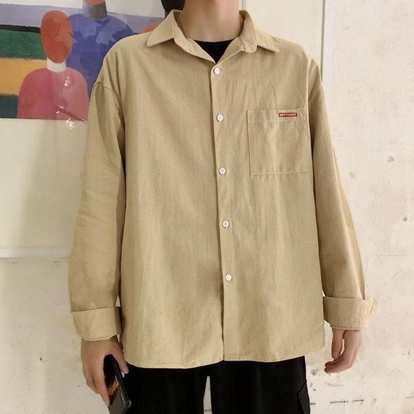 men's casual shirts spring fashion comfortable tooling pocket hong kong style solid color for men trend long sleeve lapel shirt autumn, White;black
men's casual shirts spring fashion comfortable tooling pocket hong kong style solid color for men trend long sleeve lapel shirt autumn, White;black