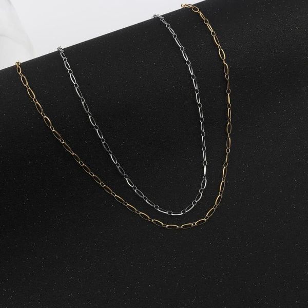 chains simple bohemian necklace oval link stainless steel jewelry female charm fashion friendship party gift 50cm long, Silver
chains simple bohemian necklace oval link stainless steel jewelry female charm fashion friendship party gift 50cm long, Silver