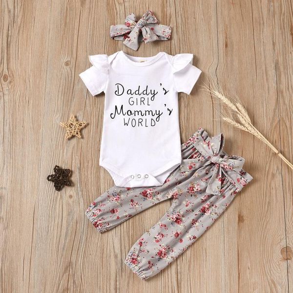 clothing sets baby summer girls short sleeve letter print romper+flower pants+headband set outfits long trousers clothes, White
clothing sets baby summer girls short sleeve letter print romper+flower pants+headband set outfits long trousers clothes, White