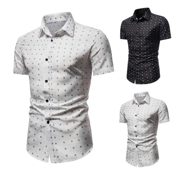 men's casual shirts plus size shirt printed floral short sleeve classic loose daily fashion camisas de hombre, White;black
men's casual shirts plus size shirt printed floral short sleeve classic loose daily fashion camisas de hombre, White;black