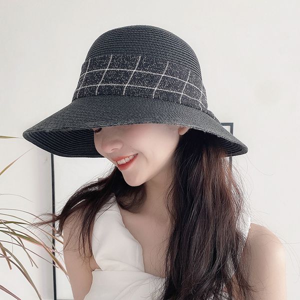 beach travel holiday beach hat women's foldable sunscreen hat summer show face small big edge straw hat, Blue;gray
beach travel holiday beach hat women's foldable sunscreen hat summer show face small big edge straw hat, Blue;gray