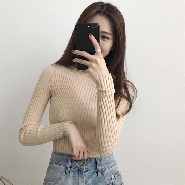 women's sweaters 2021 clothes women winter fashion trend o-neck solid color slim long-sleeved brick red bottoming shirt sfetry damskie, White;black
women's sweaters 2021 clothes women winter fashion trend o-neck solid color slim long-sleeved brick red bottoming shirt sfetry damskie, White;black