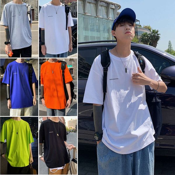 men's shirt summer short t-shirt youth solid color english round neck half sleeve men's t-blood trend, White;black
men's shirt summer short t-shirt youth solid color english round neck half sleeve men's t-blood trend, White;black