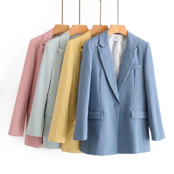 women's suits & blazers women candy color blazer female long sleeve 2022 spring autumn office lady formal jackets ladies outerwear d245, White;black
women's suits & blazers women candy color blazer female long sleeve 2022 spring autumn office lady formal jackets ladies outerwear d245, White;black