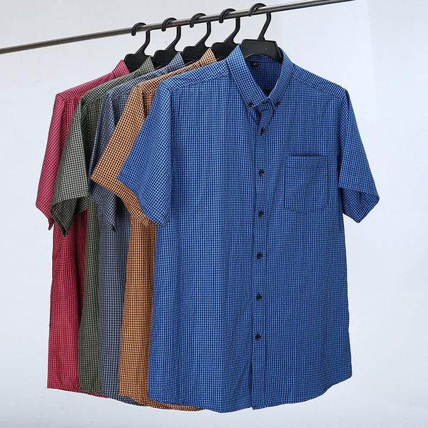 men's casual shirts 5 color summer short sleeve shirt men loose classic plaid business plus size male brand clothes 6xl 7xl 8xl 10xl, White;black
men's casual shirts 5 color summer short sleeve shirt men loose classic plaid business plus size male brand clothes 6xl 7xl 8xl 10xl, White;black