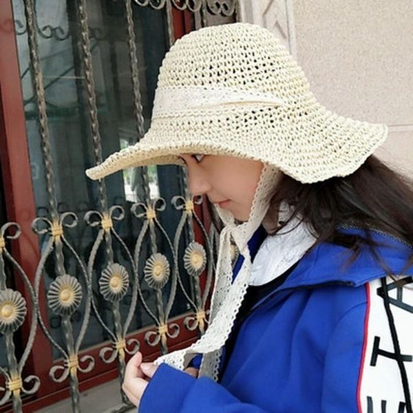 summer hats for women straw sun hat lady girls lace ribbon bow beach female travel folding outdoor, Black;white
summer hats for women straw sun hat lady girls lace ribbon bow beach female travel folding outdoor, Black;white