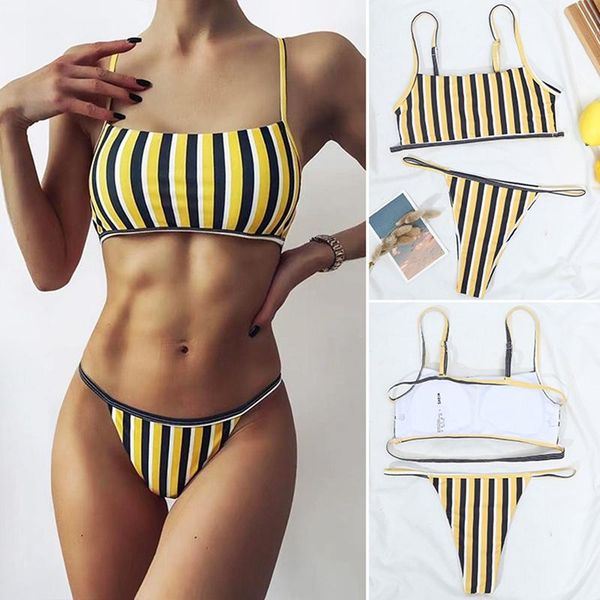 stripe swimwear women thong bikini cut swimsuit female push up set bathing suit swim wear women's, White;black
stripe swimwear women thong bikini cut swimsuit female push up set bathing suit swim wear women's, White;black