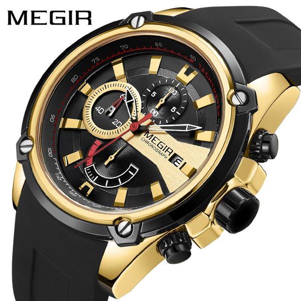 wristwatches megir fashion men watch chronograph waterproof sport mens watches silicone automatic date military wristwatch, Slivery;brown
wristwatches megir fashion men watch chronograph waterproof sport mens watches silicone automatic date military wristwatch, Slivery;brown