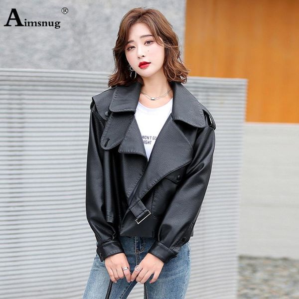 aimsnug faux pu leather jacket women winter coats autumn ladies lapel collar outerwear plus size 5xl femme clothing 2021 women's &, Black
aimsnug faux pu leather jacket women winter coats autumn ladies lapel collar outerwear plus size 5xl femme clothing 2021 women's &, Black