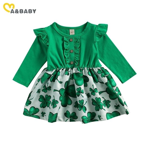 1-4y infant toddler kid baby girls dress green clover print long sleeve party dresses costumes 210515, Red;yellow
1-4y infant toddler kid baby girls dress green clover print long sleeve party dresses costumes 210515, Red;yellow