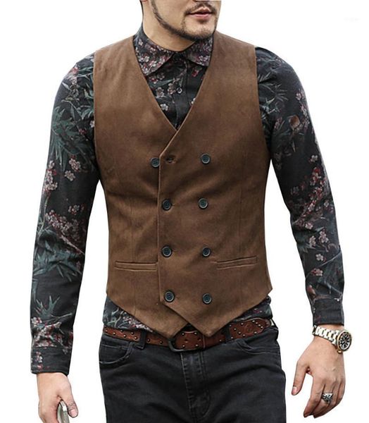 men's vests double breasted suit vest v-neck suede slim casual business man wedding, Black;white
men's vests double breasted suit vest v-neck suede slim casual business man wedding, Black;white