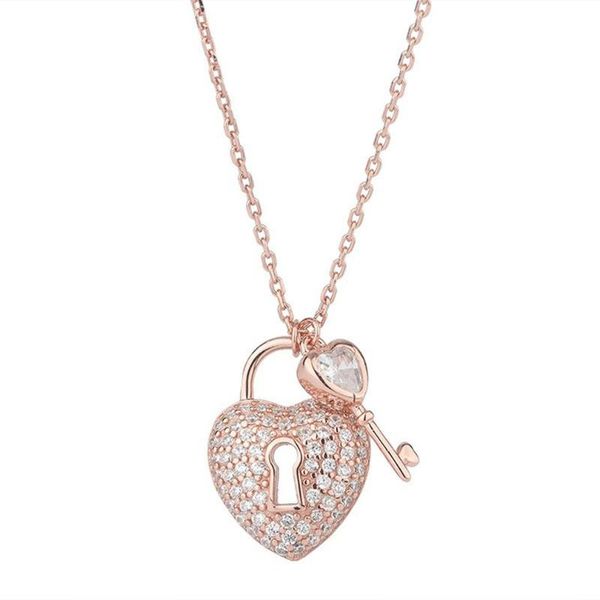 pendant necklaces european and american crystal heart-shaped lock key necklace women fashion exquisite clavicle chain jewelry, Silver
pendant necklaces european and american crystal heart-shaped lock key necklace women fashion exquisite clavicle chain jewelry, Silver
