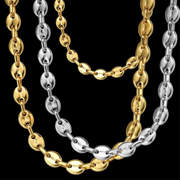 chains 7/9/11mm width 55cm length stainless steel gold silver plated men coffee bean pig nose chain necklace neck jewelry drop
chains 7/9/11mm width 55cm length stainless steel gold silver plated men coffee bean pig nose chain necklace neck jewelry drop