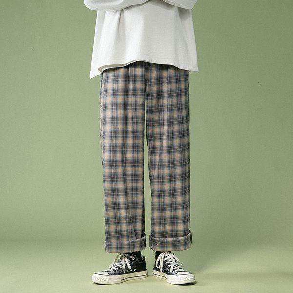 men's pants spring cotton plaid fashion retro straight wide leg men streetwear loose hip-hop casual mens trousers knoh, Black
men's pants spring cotton plaid fashion retro straight wide leg men streetwear loose hip-hop casual mens trousers knoh, Black