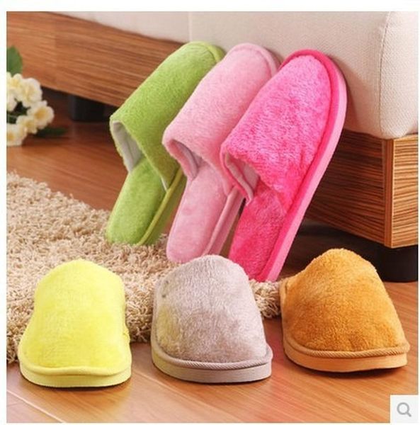 slippers fluffy plush cotton women's autumn and winter pure color home warm couple indoor soft comfortable shoes, Black
slippers fluffy plush cotton women's autumn and winter pure color home warm couple indoor soft comfortable shoes, Black