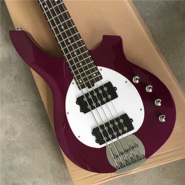 factory custom metal purple 5 strings electric bass guitar with white pickguard,chrome hardware,rosewood fretboard,offer customized
factory custom metal purple 5 strings electric bass guitar with white pickguard,chrome hardware,rosewood fretboard,offer customized