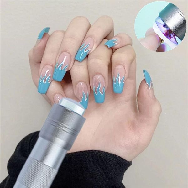 nail art kits mini 12 led handheld uv dryer lamps gel fast dry polish curing lamp