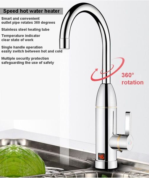 kitchen faucets electric instant heating faucet heater cold dual-use tankless water quickly tap shower with led display
kitchen faucets electric instant heating faucet heater cold dual-use tankless water quickly tap shower with led display
