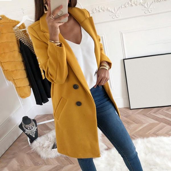 women's vests 2021 long wool coat solid color elegant blend autumn fashion coats slim female outerwear jackets, Black;white
women's vests 2021 long wool coat solid color elegant blend autumn fashion coats slim female outerwear jackets, Black;white