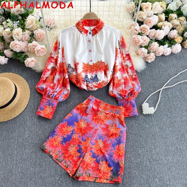 summer women printed fashion shirt + shorts 2pcs suits puff sleeve loose vintage high waist set women's tracksuits, Gray
summer women printed fashion shirt + shorts 2pcs suits puff sleeve loose vintage high waist set women's tracksuits, Gray