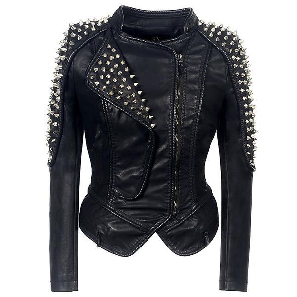 women's jackets street s short motorcycle leather coat women rock punk dj rivet zipper slim fit, Black;brown
women's jackets street s short motorcycle leather coat women rock punk dj rivet zipper slim fit, Black;brown