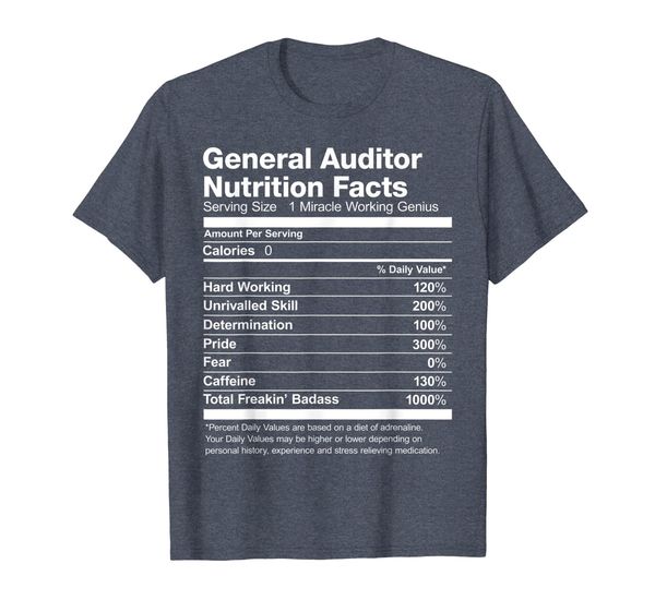 general auditor nutrition facts job funny t-shirt, White;black
general auditor nutrition facts job funny t-shirt, White;black