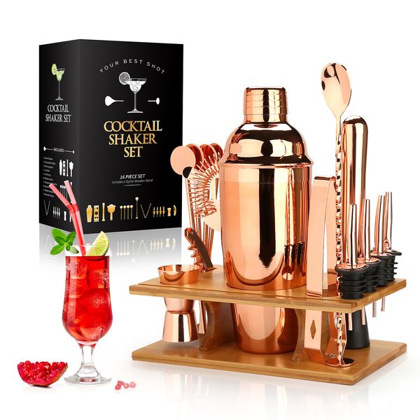 cocktail shaker making set16pcs bartender kit for mixer wine martini stainless steel bars tool home drink party accessories
cocktail shaker making set16pcs bartender kit for mixer wine martini stainless steel bars tool home drink party accessories