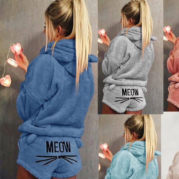 pajamas sets hoodies pants suits womens tracksuits winter cat meow fleece soft sleepwear two set cute plush female homewear, Gray
pajamas sets hoodies pants suits womens tracksuits winter cat meow fleece soft sleepwear two set cute plush female homewear, Gray