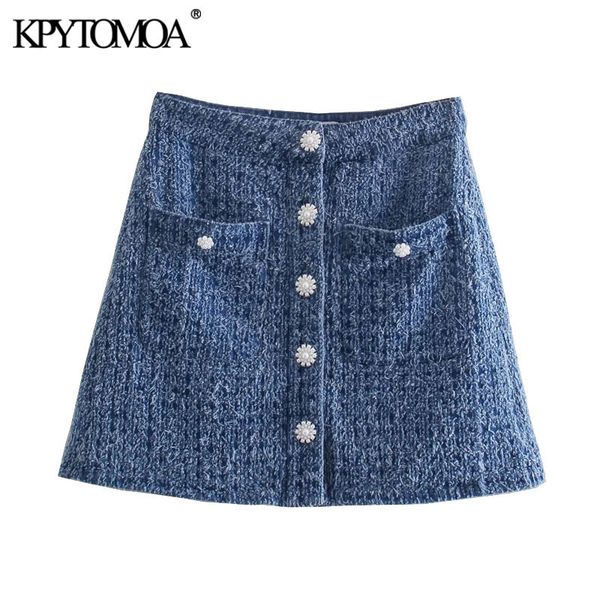 women chic fashion faux pearl buttons mini skirt vintage high waist with lining female skirts mujer 210416, Black
women chic fashion faux pearl buttons mini skirt vintage high waist with lining female skirts mujer 210416, Black