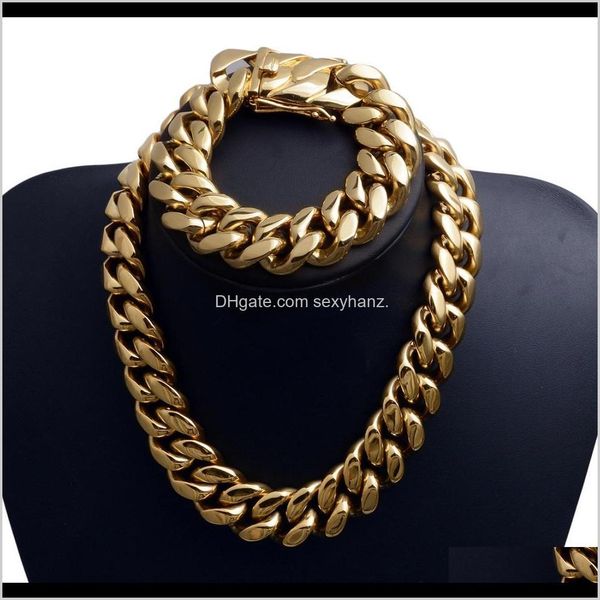 bracelet & sets drop delivery 2021 mens gold cuban link chains hip hop jewelry 22m stainless steel bracelets necklace vogkm, Silver
bracelet & sets drop delivery 2021 mens gold cuban link chains hip hop jewelry 22m stainless steel bracelets necklace vogkm, Silver