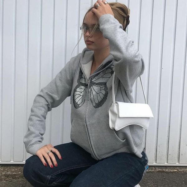 autumn and winter 2021 fashion women's new casual butterfly diamond printed long sleeve hooded sweater, Black;white
autumn and winter 2021 fashion women's new casual butterfly diamond printed long sleeve hooded sweater, Black;white