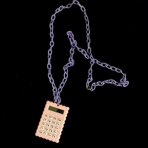 pendant necklaces harajuku punk candy color mini calculator necklace for women girl creative acrylic hollow chain fashion jewelry, Silver
pendant necklaces harajuku punk candy color mini calculator necklace for women girl creative acrylic hollow chain fashion jewelry, Silver